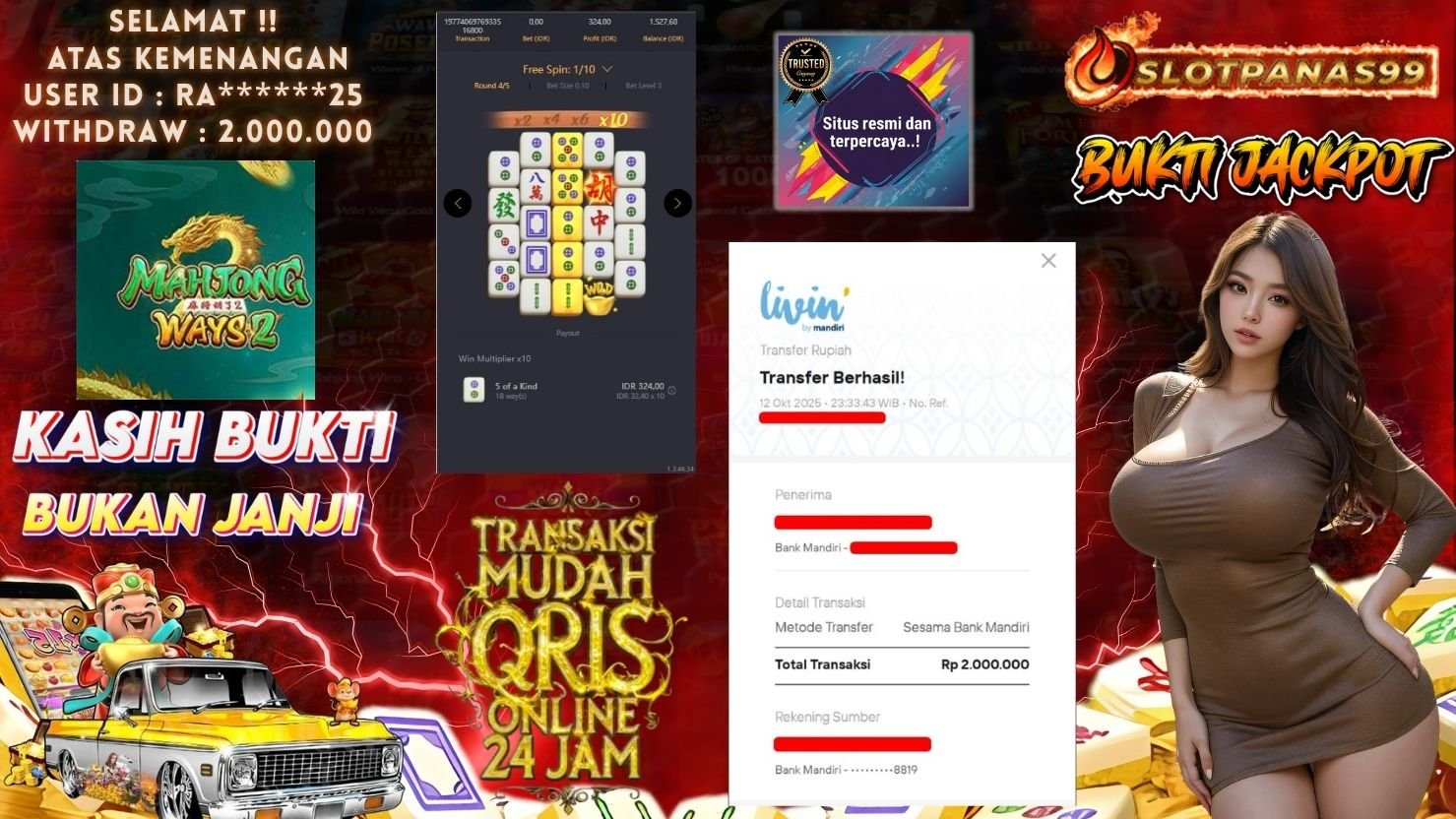 SLOTPANAS99 JACKPOT SLOT MAHJONG WAYS 2